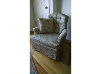 Club Chair - 1  Of 2 - Swivel With Matching Pillow