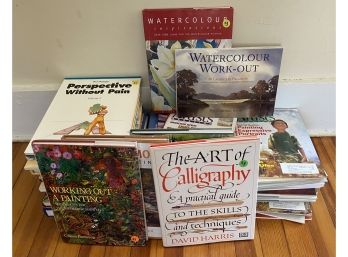 Nice Generous Lot Of Watercolor 'techniques' Books