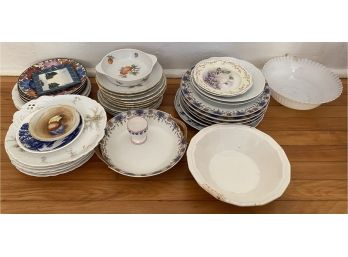 Large Lot Of China And Porcelain Plates