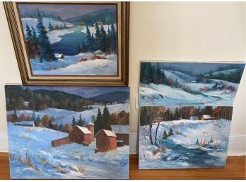 Four Oil On Canvas