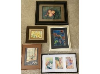 Five Framed Watercolors