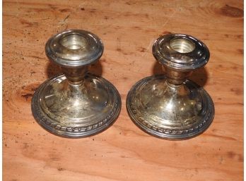 Sterling Silver La Pierre Weighted Candle Holders