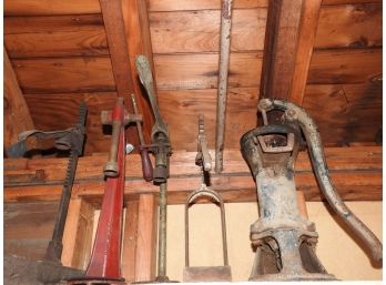 Antique Bottle Cappers And Old Water Pump Lot Of 5
