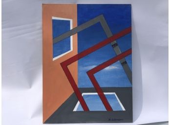 Abstract Painting Signed By B. Lehmann