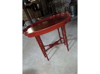 Gorgeous Red Asian Tray Table Set