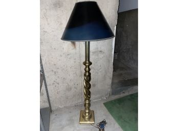 Stunning Mid Century Twisted Brass Lamp