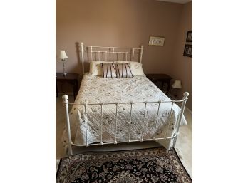 Awesome Vintage White Wrought Iron 4 Poster Full Bed
