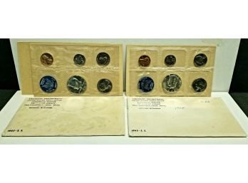 2 1965 US Special Mint Sets.  Each Set Consists Of 5 Coins Plus A Token.