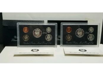 2 1994 Silver US Mint Proof Sets.  Total Of 10 Coins.  In Original Boxes.