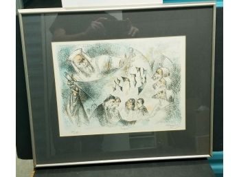 Listed Artist - Chaim Gross Lithograph Signed & Dated 1972.  Titled - Ezra.  Overall Size Is 21 1/8' X 25'.