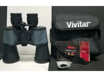 Vivitar Binoculars 10x50.  Like New.  With Caps And Instructions Manual.