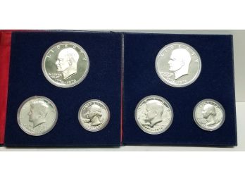 2 1976 Silver US Bicentennial Proof Sets.  3 Coins Per Set