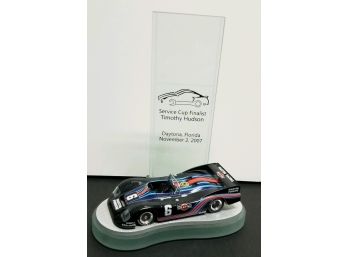 Porsche Service Cup Finalist Award 2007 Martini Racing.  Award Measures  6'high X 5'wide X 4 3/4' Deep.