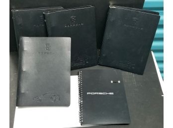5 Porsche Notebooks.  4 9' X 7' 3 Ring Binders & 1 8 1/2' X 6 1/4' Spiral.  Some With Notations.