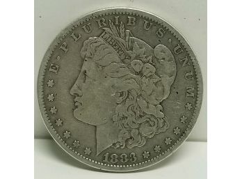1883 Morgan Silver Dollar.  In Circulated Used Condition.  Sold As Is.
