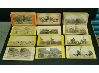57 Stereoviews From 1860's To Early 1900's. Some Titled, Some Photographers Identified- In Various Conditions.