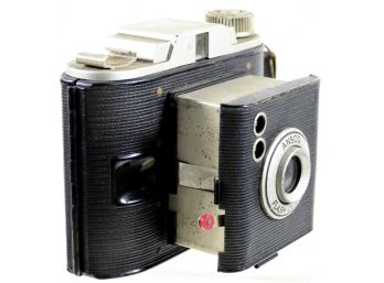 Vintage Ansco Flash Clipper Camera With Expanding Metal Bellows