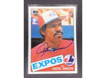Vintage Baseball Cards 1985 Topps Andre Dawson Autographed Card