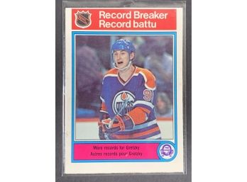 Vintage Hockey 1982 O Pee Chee Wayne Gretzky Record Breaker Card