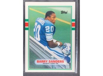 Vintage Football Card 1989 Topps Traded Barry Sanders Rookie