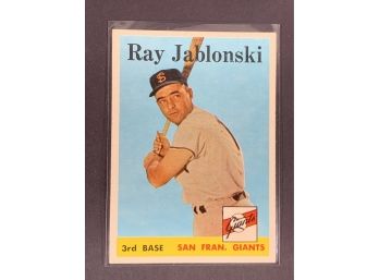 Vintage Baseball Cards 1958 Topps Ray Jablonski