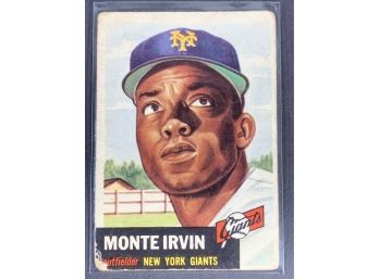 Vintage Baseball Card 1953 Topps Monte Irvin