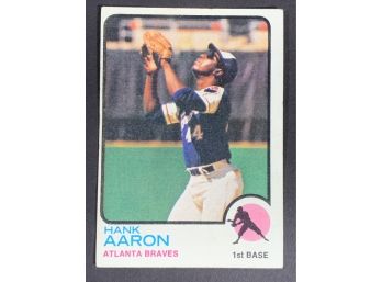 Vintage Baseball Card 1973 Topps Hank Aaron