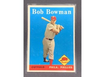 Vintage Baseball Cards 1958 Topps Bob Bowman