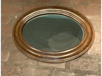 Antique Oval Mahogany Mirror