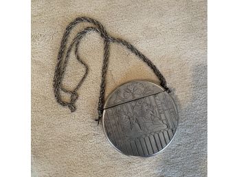 Unique Round Metal Engraved Handbag