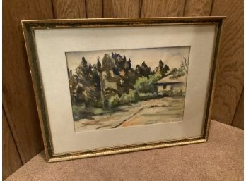Lovely Cottage Watercolor ~ Signed ~