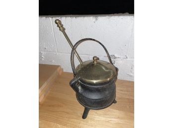Incredibly Heavy Cast Iron And Brass Fire Starter With Pumice Wand