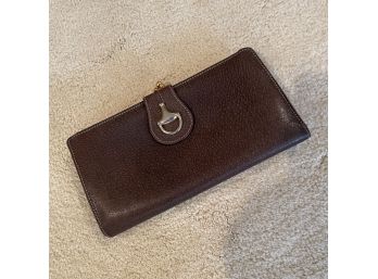 Beautiful Vintage Brown Leather Gucci Wallet