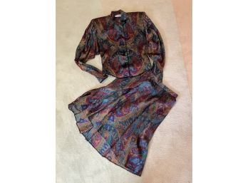 Gorgeous Norma Waters 2 Piece Silk Set