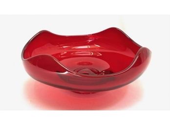Ruby Red Art Glass Tid Bit Bowl