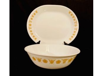 Corelle Golden Butterfly Serving Dishes