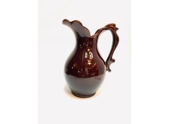 Vintage Haeger Pitcher - Brown Glaze