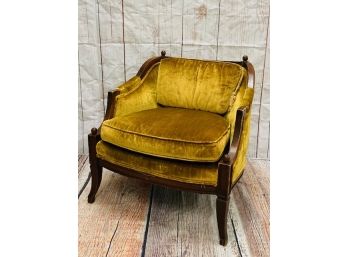 Vintage Mid Century Crushed Velour Club Chair