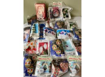 Over 20 New In Box Christmas Crafting Kits, Tree Ornaments & Decorations