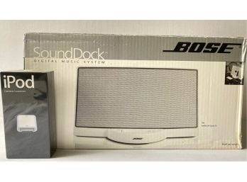 New In Box Bose Sound Dock For Ipod & IPod Camera Connector