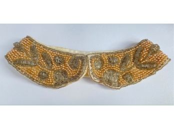 Vintage Beaded Collar With Silk Lining Jewelry