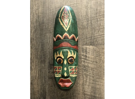 Lovely Hand Carved African Mask With Hand Painted Design