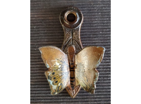 Vintage Allied Brass Butterfly Form Paperclip / Bill / File Folder Holder