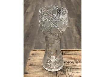 Vintage Stunning Large Crystal Cut Flower Bouquet Vase