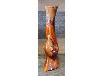 Vintage Royal Haeger Fox In The Tree Trunk Flower Vase  10' Tall