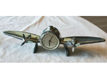 Vintage Sarsaparilla Cast Aluminum Desk Clock - Original Body With Quartz Clock Works