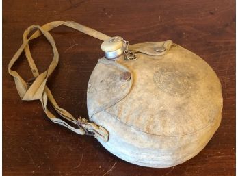 Vintage Boy Scouts Of America Metal Drinking Canteen & Canvas Carrying Pouch