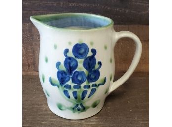 M.A. Hadley Blueberries Clay Pottery Pitcher -   5 1/4' Tall X 6' Wide