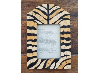 Unique & Attractive Multi-toned Wood Frame With A Short Poem Of Wisdom Writings