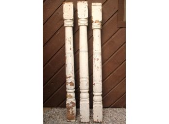 Lot Of 3 Vintage ARCHITECTURAL SALVAGE Antique Posts. You'll Never Find These At Home Depot!